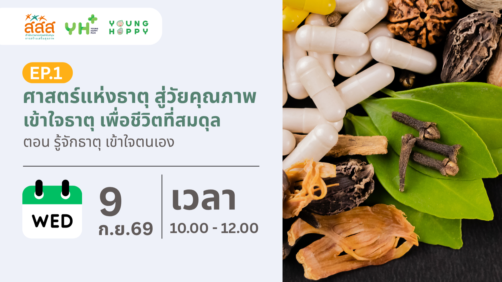 ศาสตร์แห่งธาตุ สู่วัยคุณภาพ : เข้าใจธาตุ เพื่อชีวิตที่สมดุล EP.1 ตอน รู้จักธาตุ เข้าใจตนเอง
