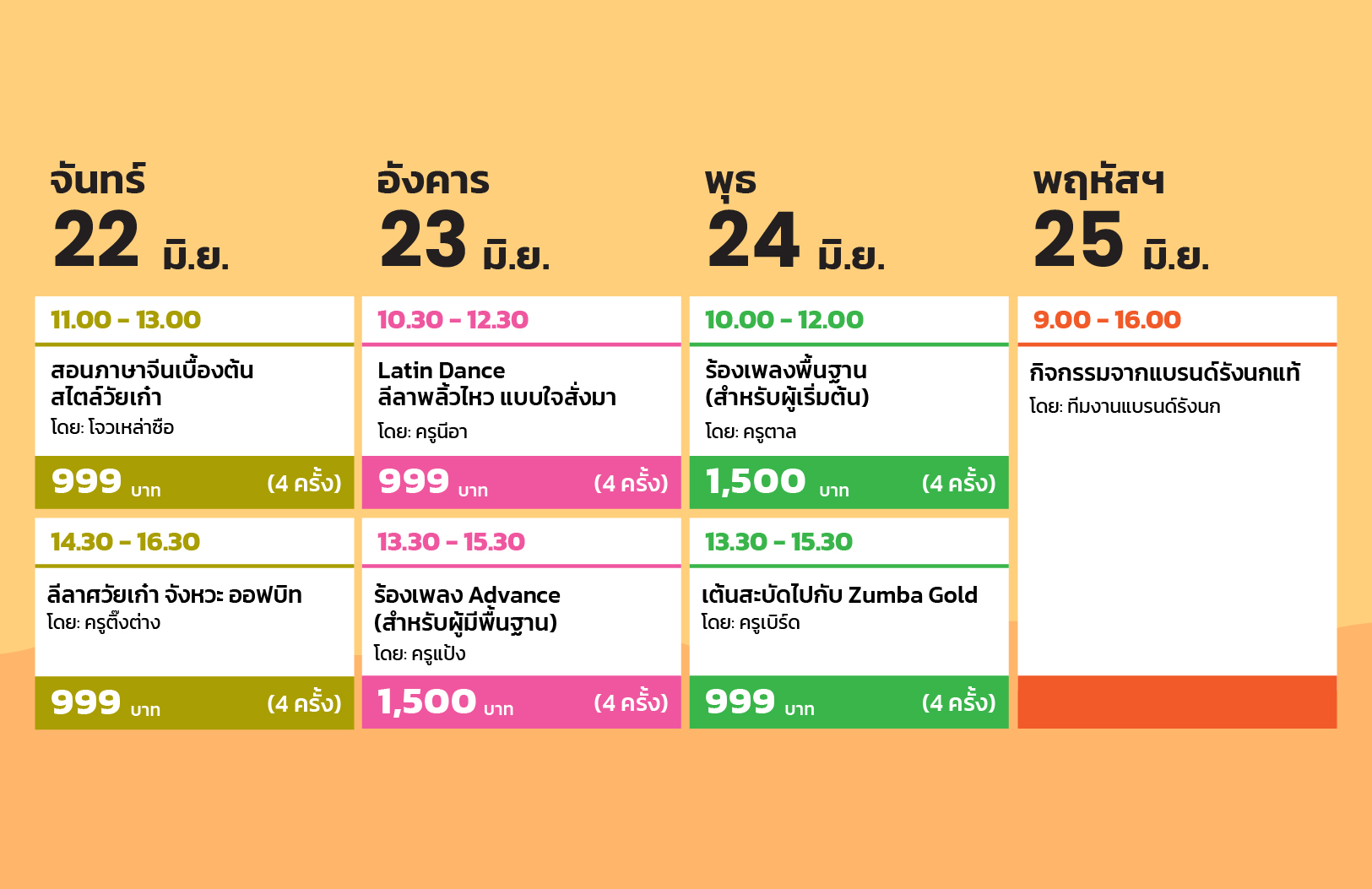 ตารางเดือน 4